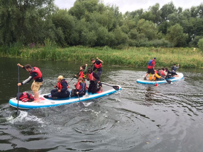 Giant Stand Up Paddle (SUP) Spinning Race