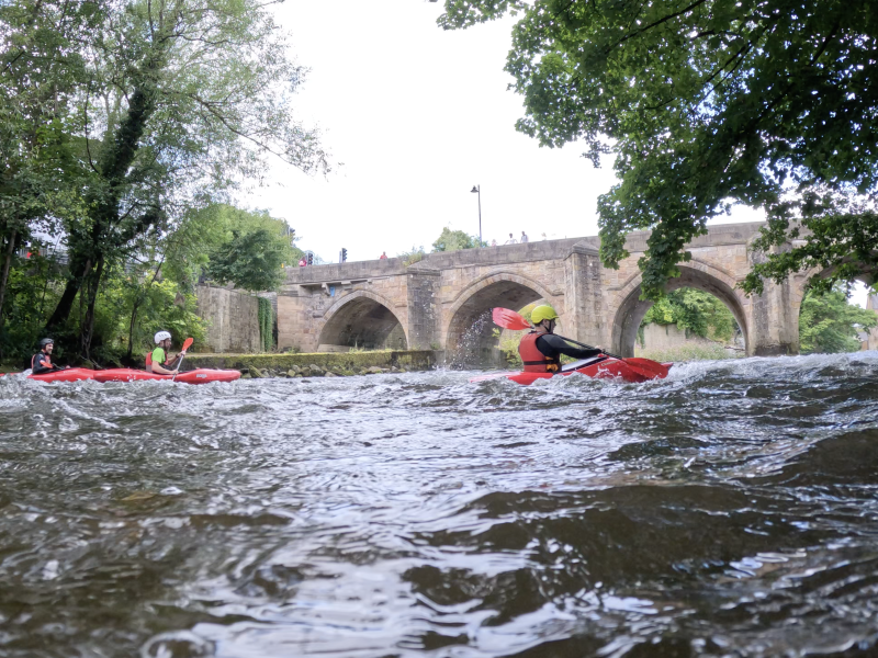 Intro to white water course at Matlock for canoe and kayak skills