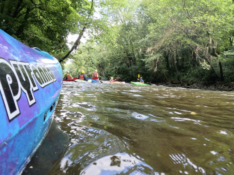 Intro to white water course at Matlock for canoe and kayak skills