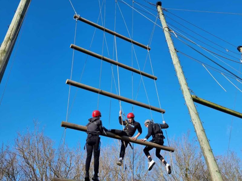 High Ropes Challenge Parties - children on high ropes