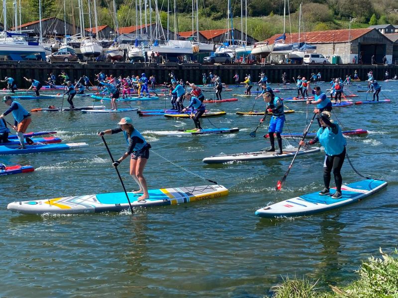 SUP Fun Race at Bedford River Festival