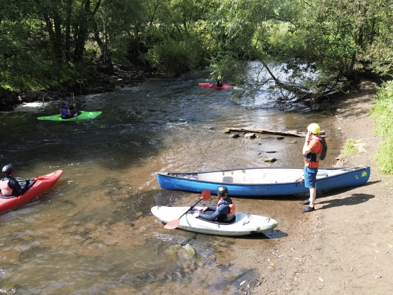 Intro to white water course at Matlock for canoe and kayak skills