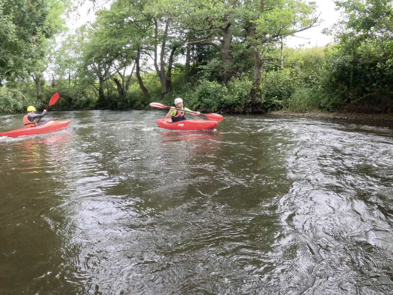 Intro to white water course at Matlock for canoe and kayak skills