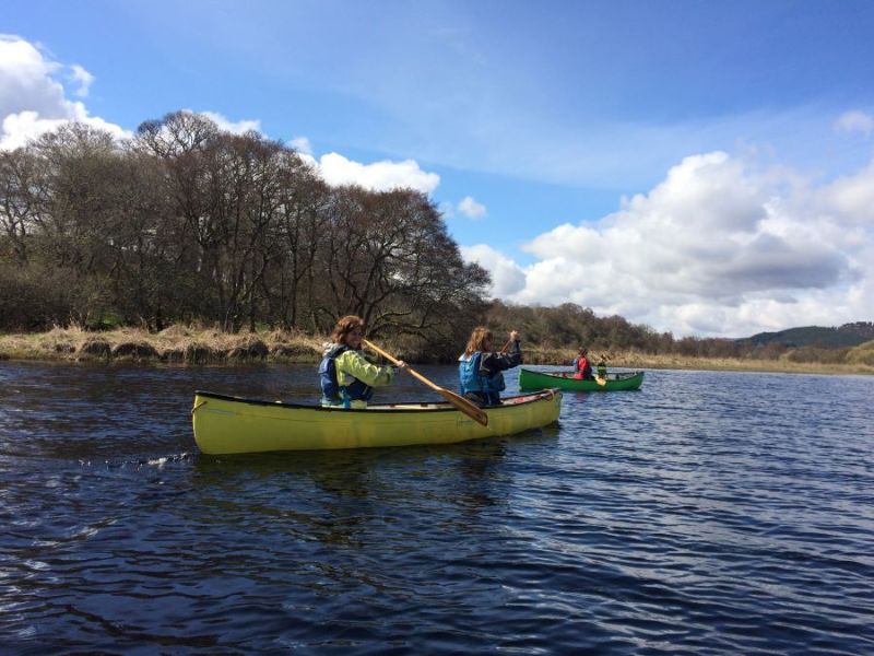 Canoeing on the River Spey