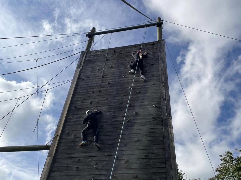 High ropes Course outdoor climbing wall