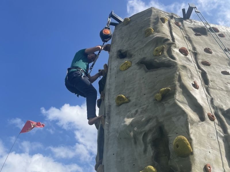 Bushcraft Show Adventure Zone Climbing Wall