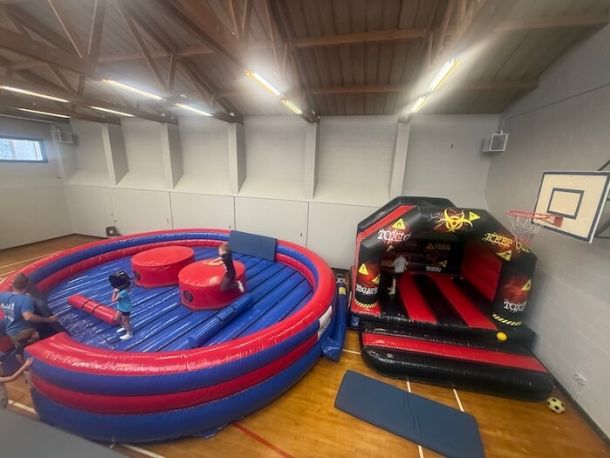 Kempston Youth Centre inflatables in sports hall