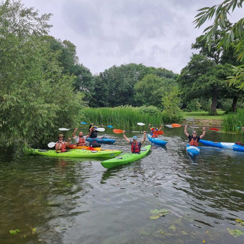 On the River Ouse in Kayaks
