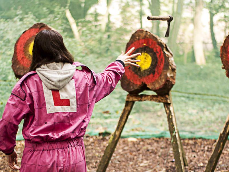 Bedford River Festival Come and Try it at the Adventure Village and Watersports Arena Axe throwing
