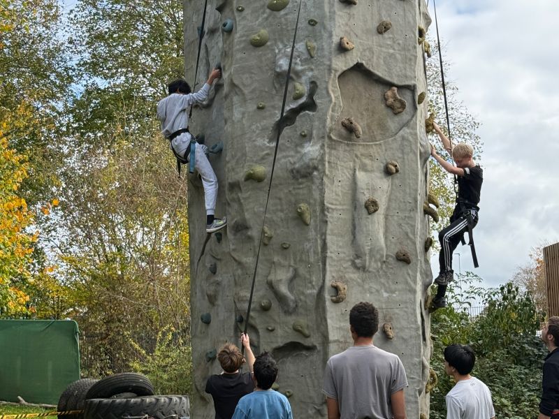 Bedford River Festival Come and Try it at the Adventure Village and Watersports Arena climbing wall