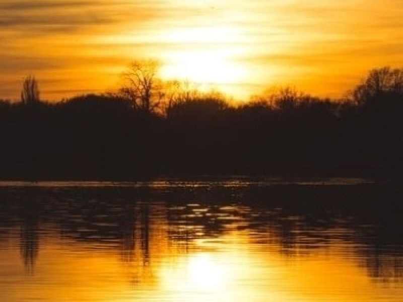 Sunset over river