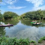 Exploring the river Great Ouse in kayaks Kempston to Cardington