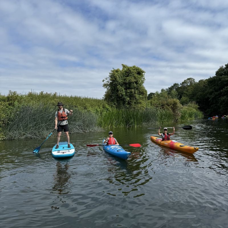 Exploring the river ouse in kayaks