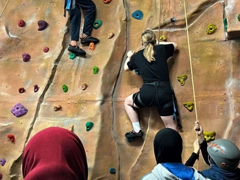 Bedfordshire Adventure School Holiday Club indoor climbing