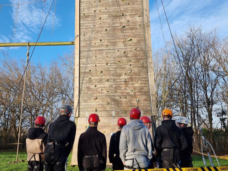 High ropes Course outdoor climbing wall