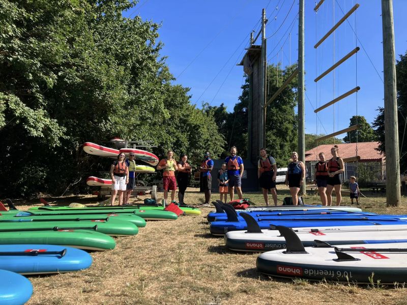 A selection of paddle boards for hire