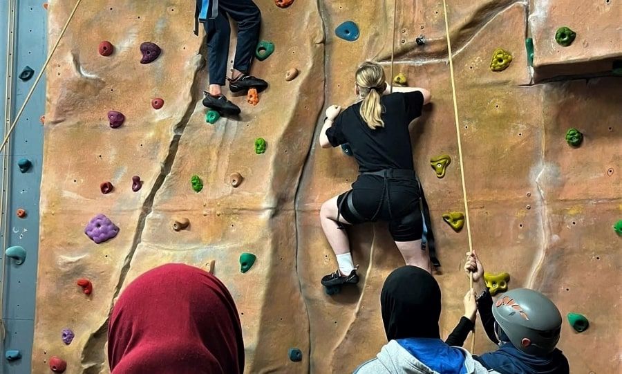 Wall climbing with Canoe Trail