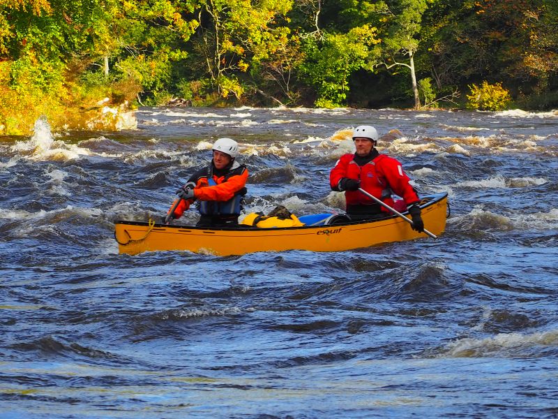 River Tay Canoe Expedition from Loch Tay to Perth on the River Tay - canoeing past Campsie Lyn