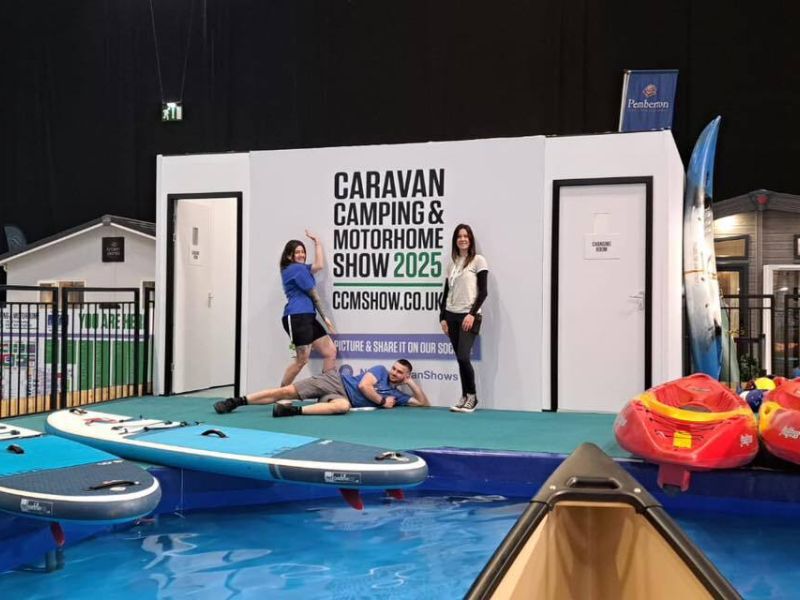 Caravan, Camping and Motorhome Show 2026 Watersports Pool with SUPs and Kayaks