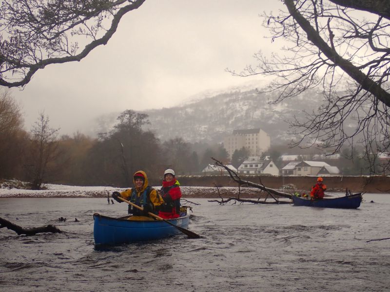 Winter Canoe on Aviemore River