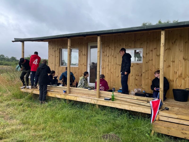 The cabin at the farm campsite for Duke of Edinburgh Silver Open Walking Expedition in Bedfordshire