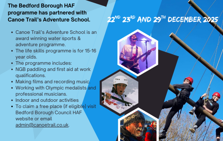 Free Places for Adventure School Skills and Thrills With HAF (Holiday Activities and Food) Programme Christmas Holidays (15-16 years old)