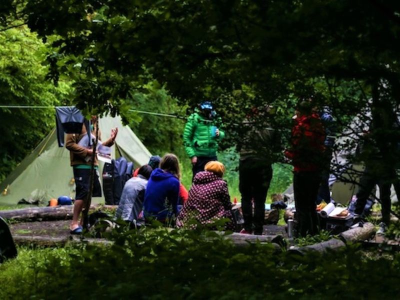 Camping at our private woodland campsite on the River Great Ouse, Duke of Edinburgh Open Silver Walking Expedition